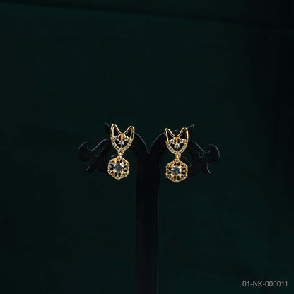Kaira Gold Plated AD Floral Necklace Set