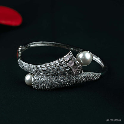 Vera Silver Pearl AD Bypass Kada