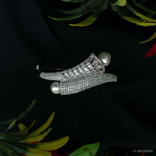 Vera Silver Pearl AD Bypass Kada